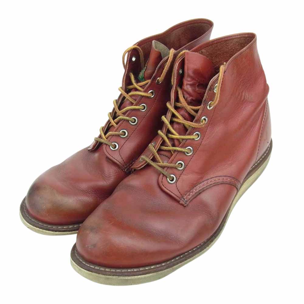 RED WING レッドウィング 9872 半円犬タグ プレーントゥ レッドブラウン系 12D【中古】