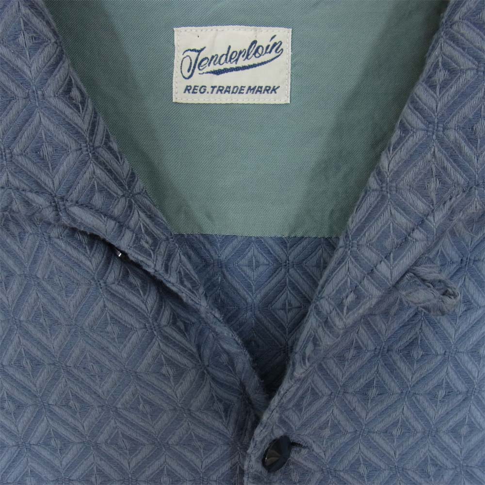 TENDERLOIN テンダーロイン T-S.G SHT 半袖 総柄 オープンカラー シャツ ブルー系 M【中古】