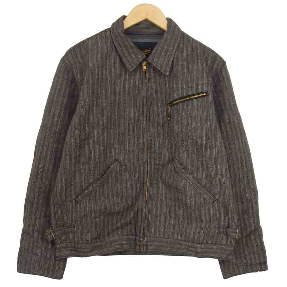 TENDERLOIN テンダーロイン T-COVERT JKT 裏地ブランケット コバード ストライプ ジャケット チャコール系 M【中古】