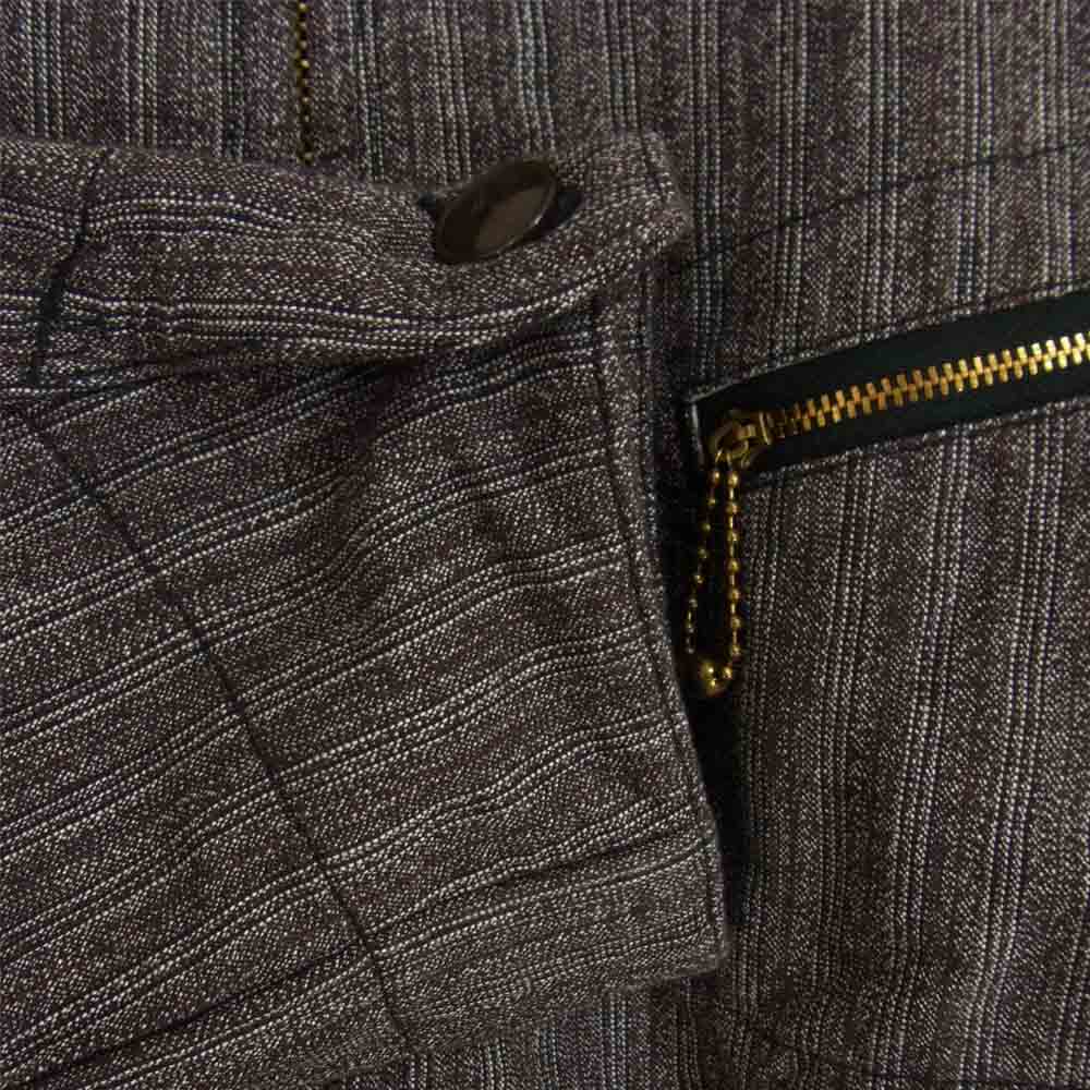 TENDERLOIN テンダーロイン T-COVERT JKT 裏地ブランケット コバード ストライプ ジャケット チャコール系 M【中古】
