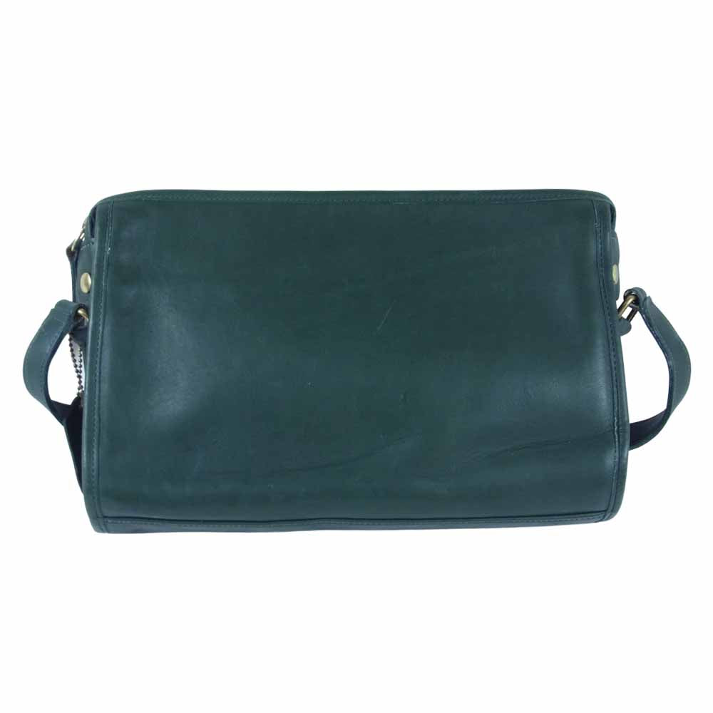 COACH コーチ 0106-337 オールド レザー ショルダー ショルダーバッグ グリーン系【中古】