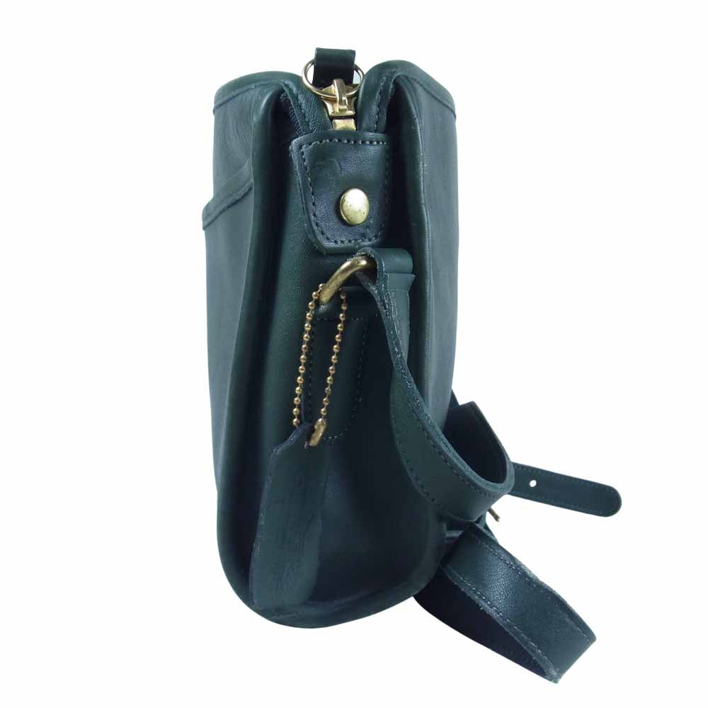 COACH コーチ 0106-337 オールド レザー ショルダー ショルダーバッグ グリーン系【中古】