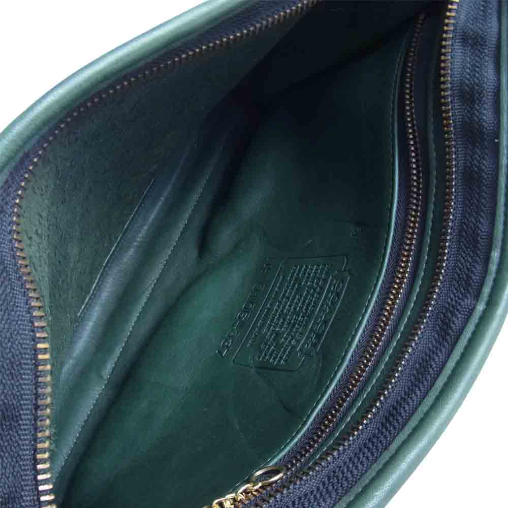COACH コーチ 0106-337 オールド レザー ショルダー ショルダーバッグ グリーン系【中古】