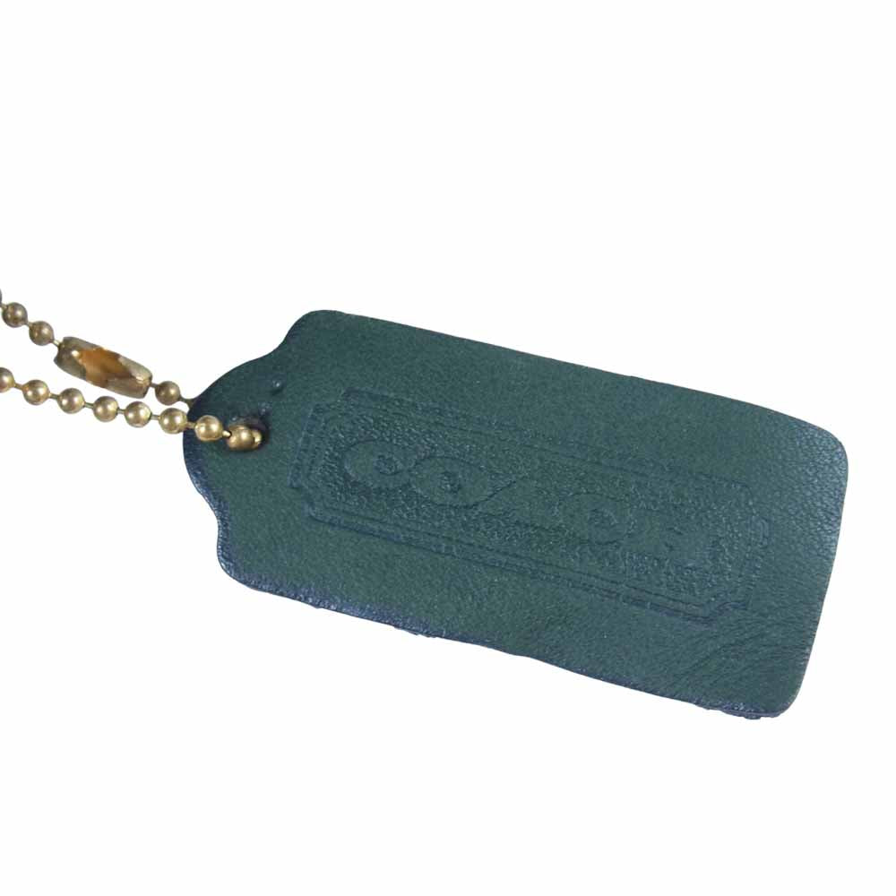 COACH コーチ 0106-337 オールド レザー ショルダー ショルダーバッグ グリーン系【中古】