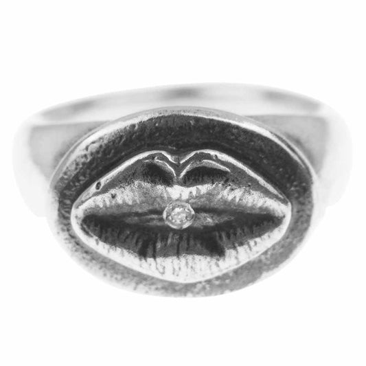 LYNCH SILVERSMITH リンチシルバースミス KISS RING キス リング カスタム ホワイトダイヤ シルバー系 11.5【中古】