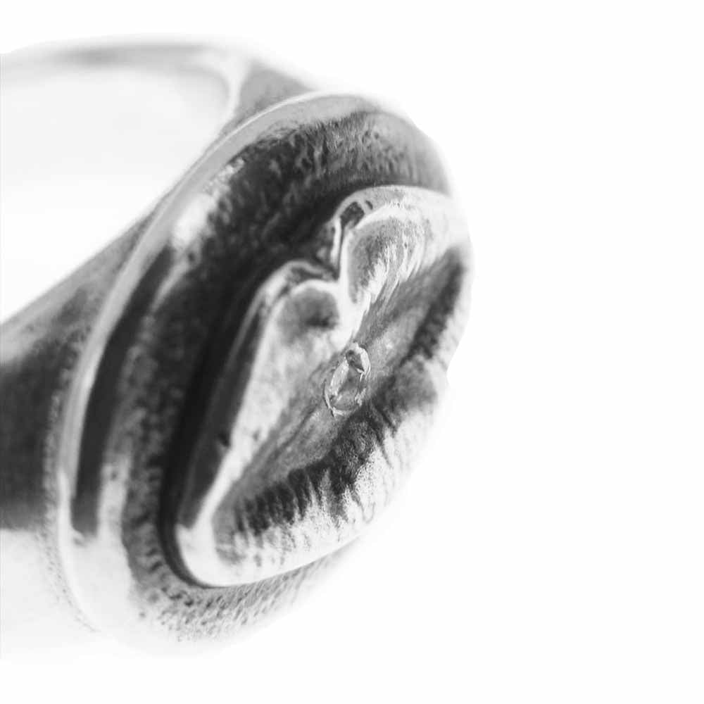 LYNCH SILVERSMITH リンチシルバースミス KISS RING キス リング カスタム ホワイトダイヤ シルバー系 11.5【中古】
