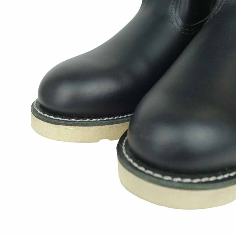 RED WING レッドウィング 8169 刺繡羽タグ Pecos Cushion sole ペコス ブーツ US7 ブラック系 7E【極上美品】【中古】