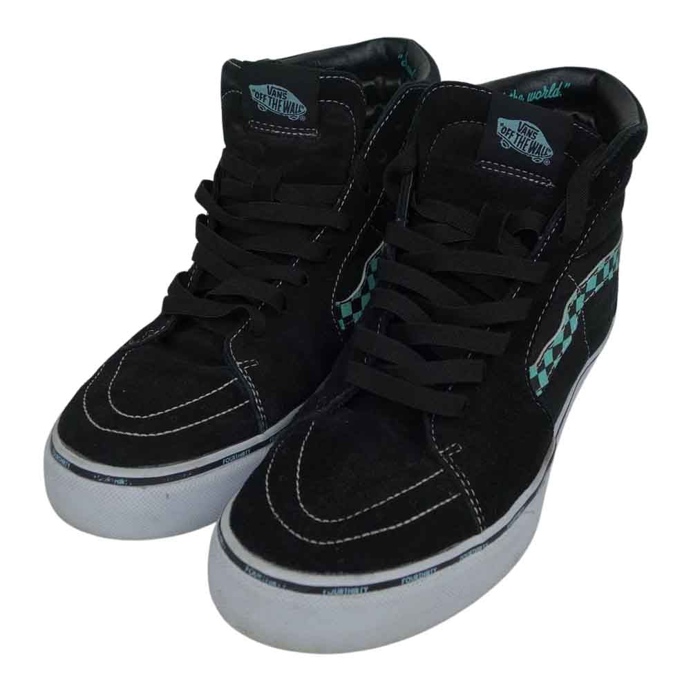 VANS バンズ 598645-0001 × 430 FOURTHIRTY SK8-HI スケハイ ハイカット スニーカー ブラック系 ライトグリーン系 28【中古】