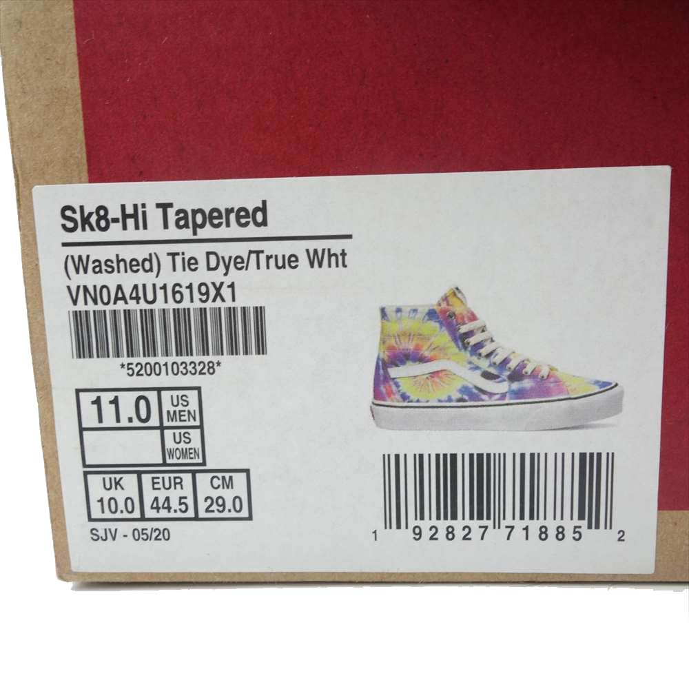 VANS バンズ VN0A4U1619X1 SK8-Hi Tapered タイダイ スケハイ ハイカット スニーカー マルチカラー系 29【美品】【中古】
