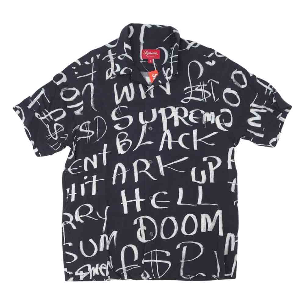 Supreme シュプリーム 20AW Black Ark Rayon S/S Shirt ブラック アーク レーヨン 半袖 開襟 シャツ ブラック系 S【極上美品】【中古】