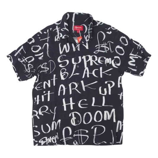 Supreme シュプリーム 20AW Black Ark Rayon S/S Shirt ブラック アーク レーヨン 半袖 開襟 シャツ ブラック系 S【極上美品】【中古】