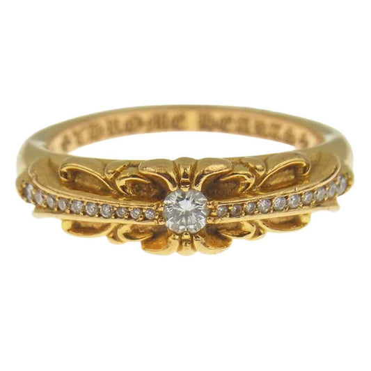 CHROME HEARTS クロムハーツ（原本無） 22K ベビークラシック フローラル クロス リング ゴールド系 19号【中古】