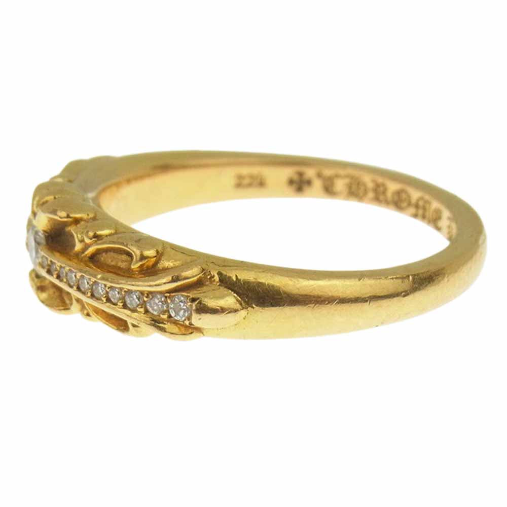CHROME HEARTS クロムハーツ（原本無） 22K ベビークラシック フローラル クロス リング ゴールド系 19号【中古】