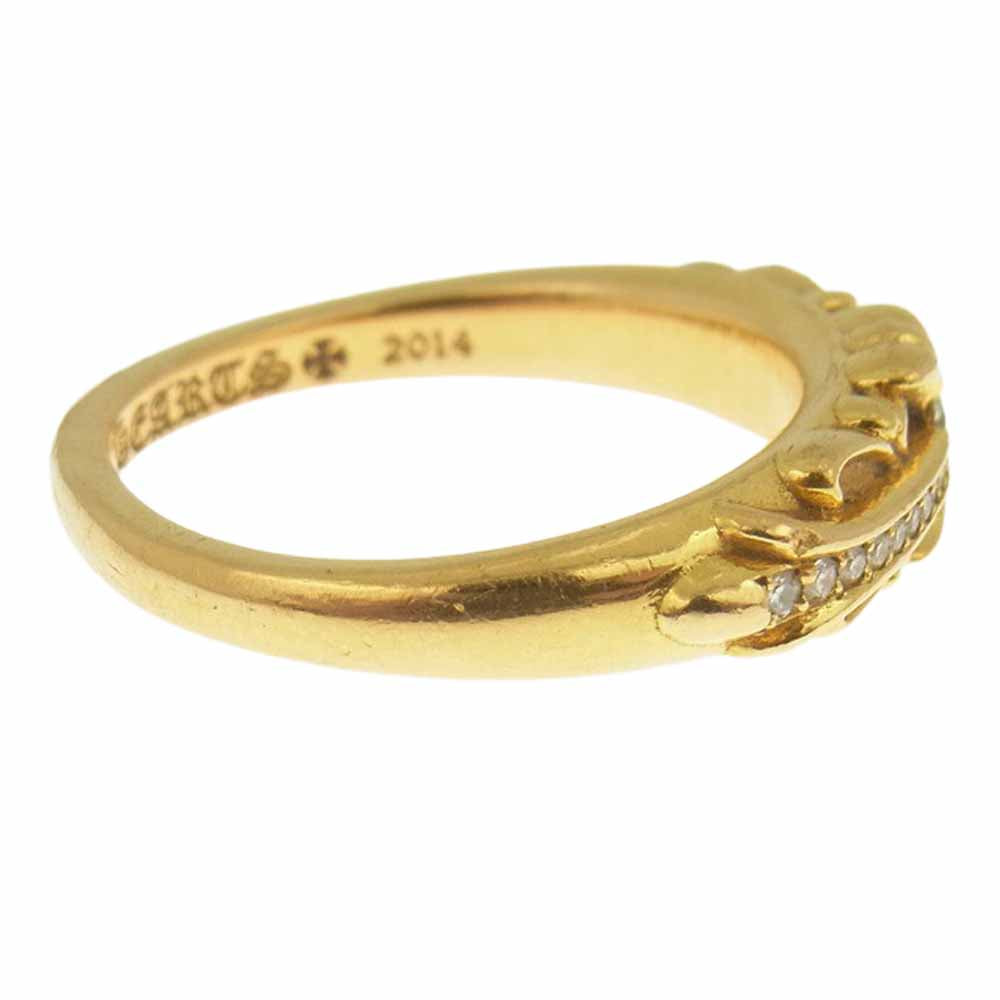 CHROME HEARTS クロムハーツ（原本無） 22K ベビークラシック フローラル クロス リング ゴールド系 19号【中古】