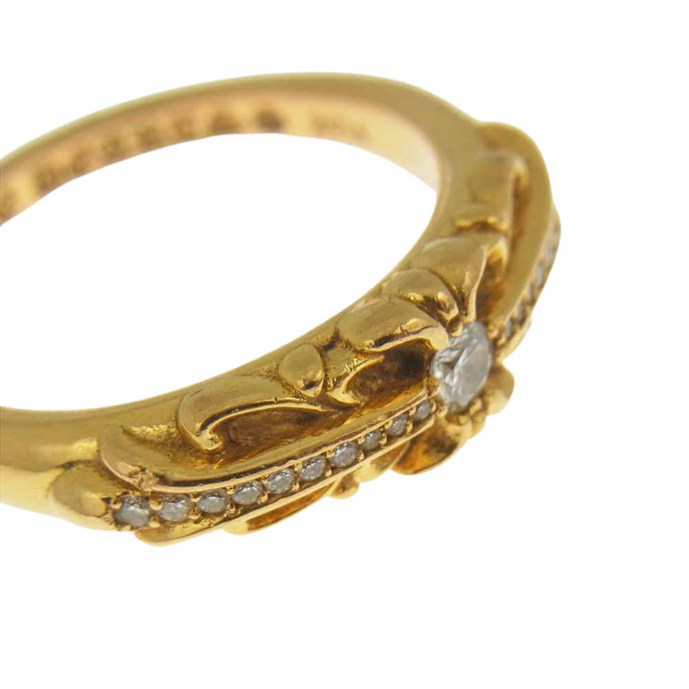 CHROME HEARTS クロムハーツ（原本無） 22K ベビークラシック フローラル クロス リング ゴールド系 19号【中古】