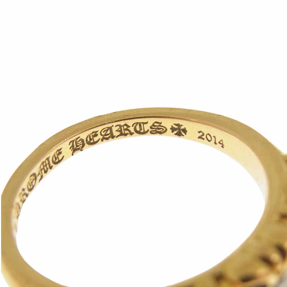 CHROME HEARTS クロムハーツ（原本無） 22K ベビークラシック フローラル クロス リング ゴールド系 19号【中古】