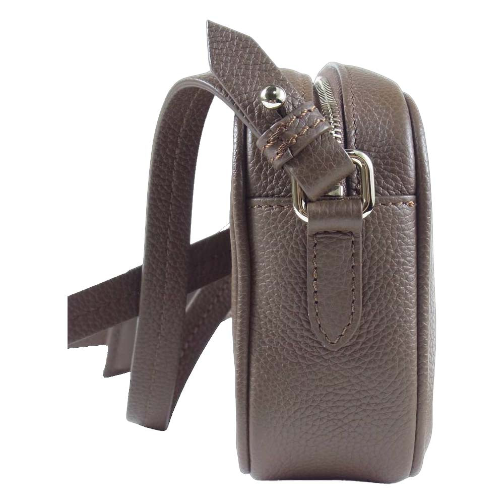 MAX MARA マックスマーラ 14-51-63407 イタリア製 国内正規品 ロゴ型押し カウレザー ミニショルダー ブラウン系【極上美品】【中古】