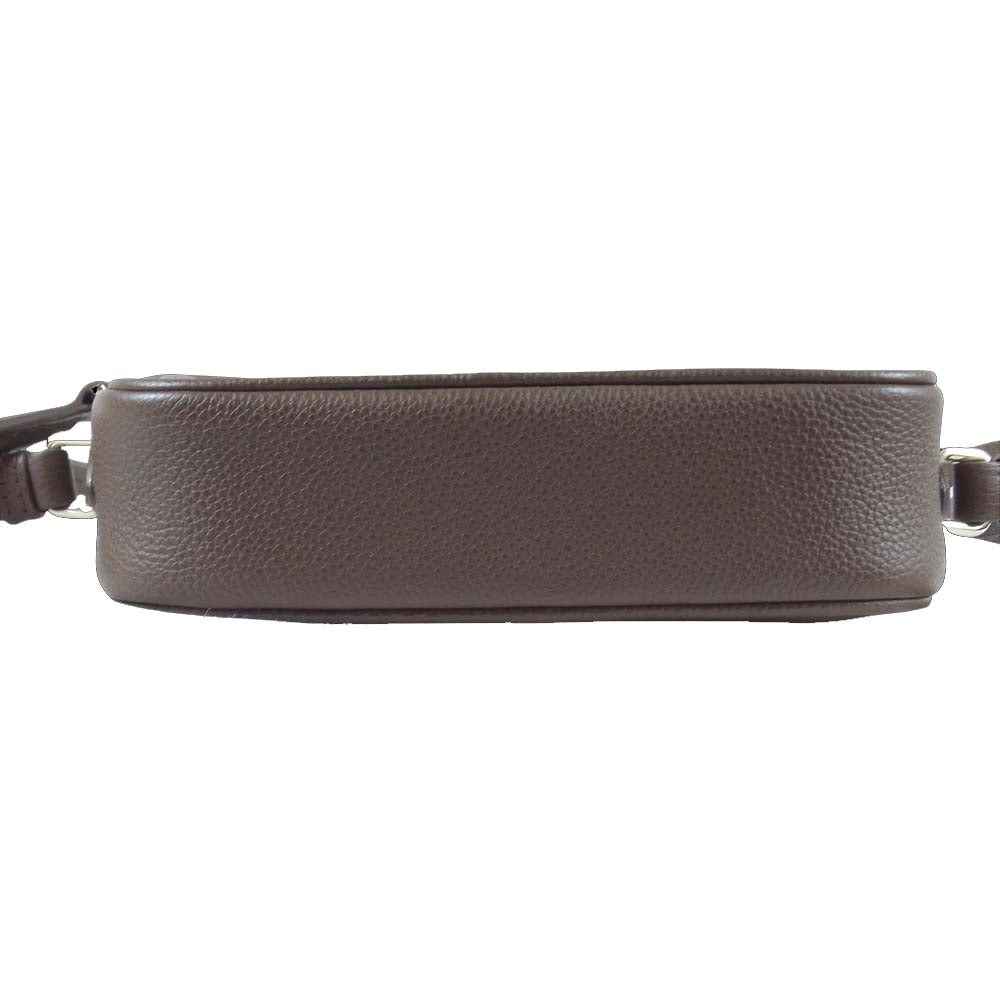 MAX MARA マックスマーラ 14-51-63407 イタリア製 国内正規品 ロゴ型押し カウレザー ミニショルダー ブラウン系【極上美品】【中古】