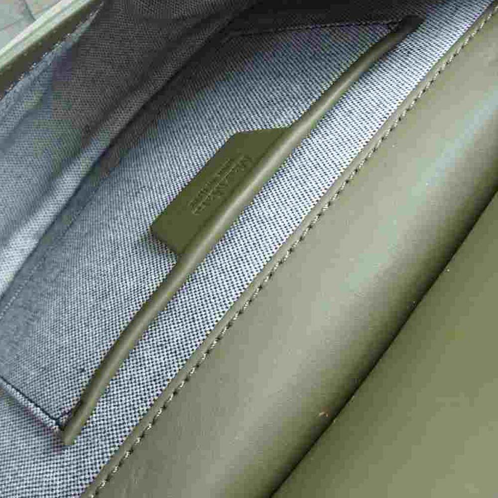 MAX MARA マックスマーラ 14-51-61697 イタリア製 国内正規品 クロコ型押し カウレザー バッグ 灰緑系【極上美品】【中古】