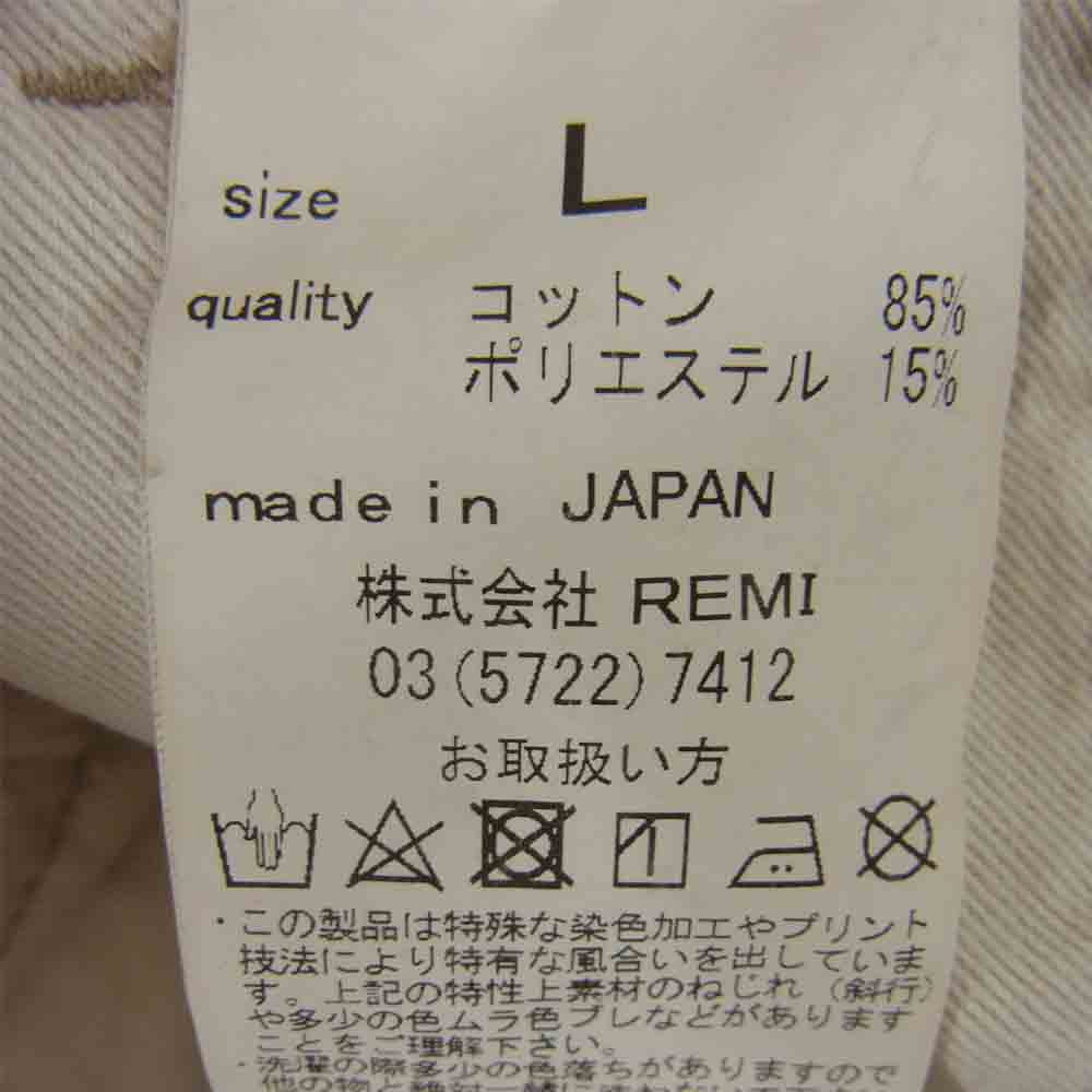 REMI RELIEF レミレリーフ コットン ショーツ ベージュ系 L【中古】