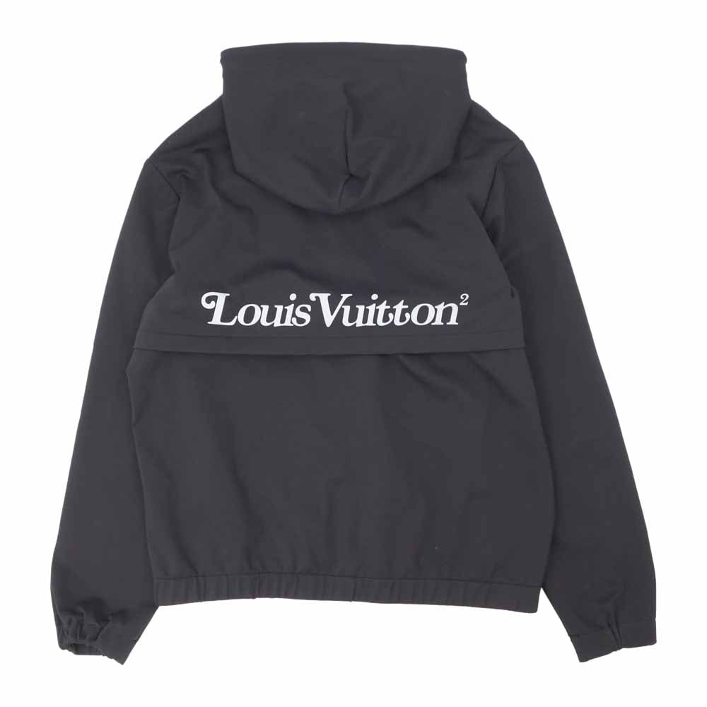 LOUIS VUITTON ルイ・ヴィトン 20AW HJY14W 国内正規品 NIGO スクエアード LV ジップ フード ブルゾン ブラック系 XL【極上美品】【中古】