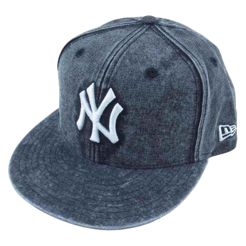 NEW ERA ニューエラ ウォッシュド加工 デニム ヤンキース キャップ ブラック系 7 1/2(59.6cm)【中古】