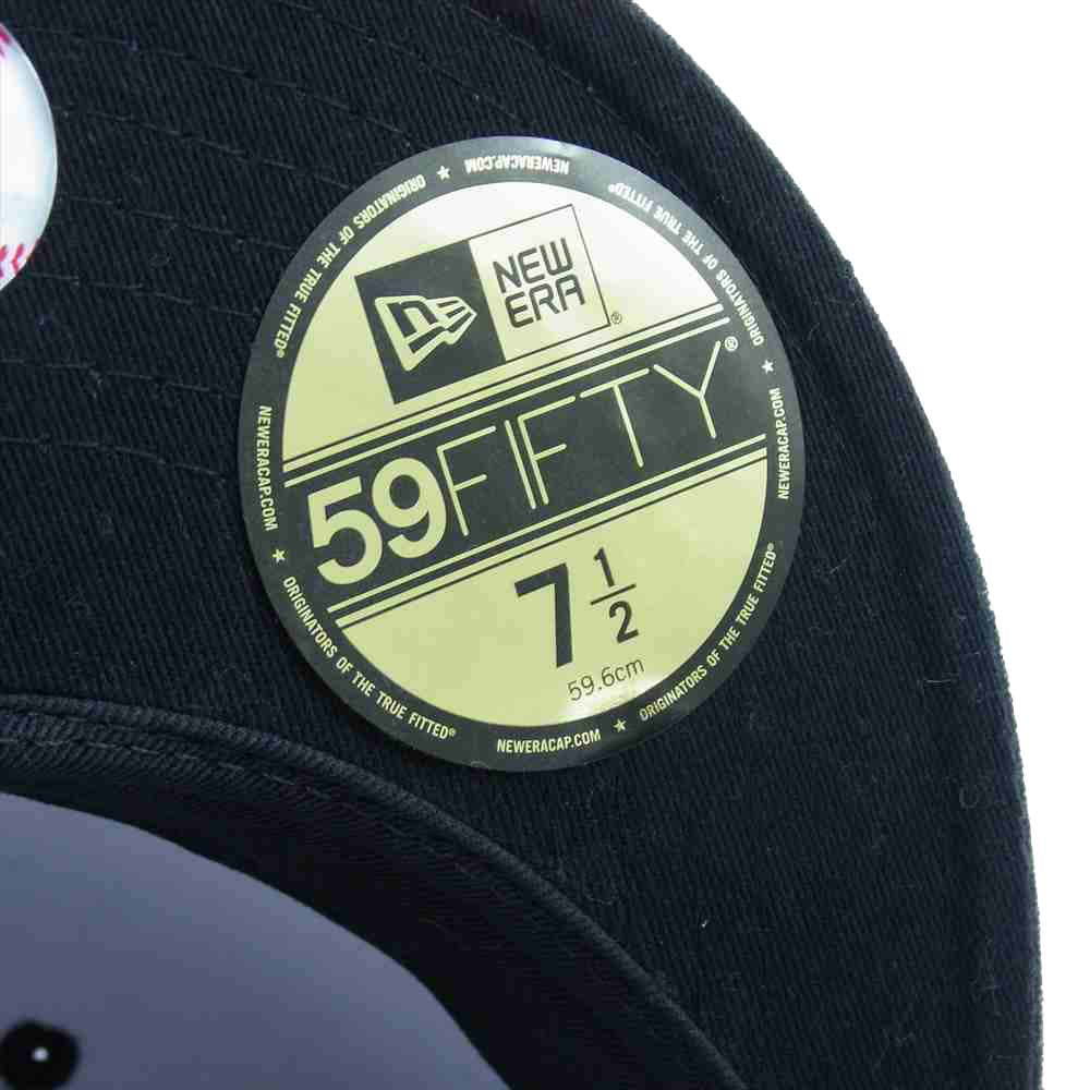 NEW ERA ニューエラ ウォッシュド加工 デニム ヤンキース キャップ ブラック系 7 1/2(59.6cm)【中古】