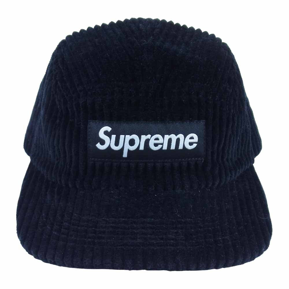 Supreme シュプリーム 20SS Wide Wale Corduroy Camp Cap ワールド ワイド コーデュロイ キャンプ キャップ ブラック系【中古】