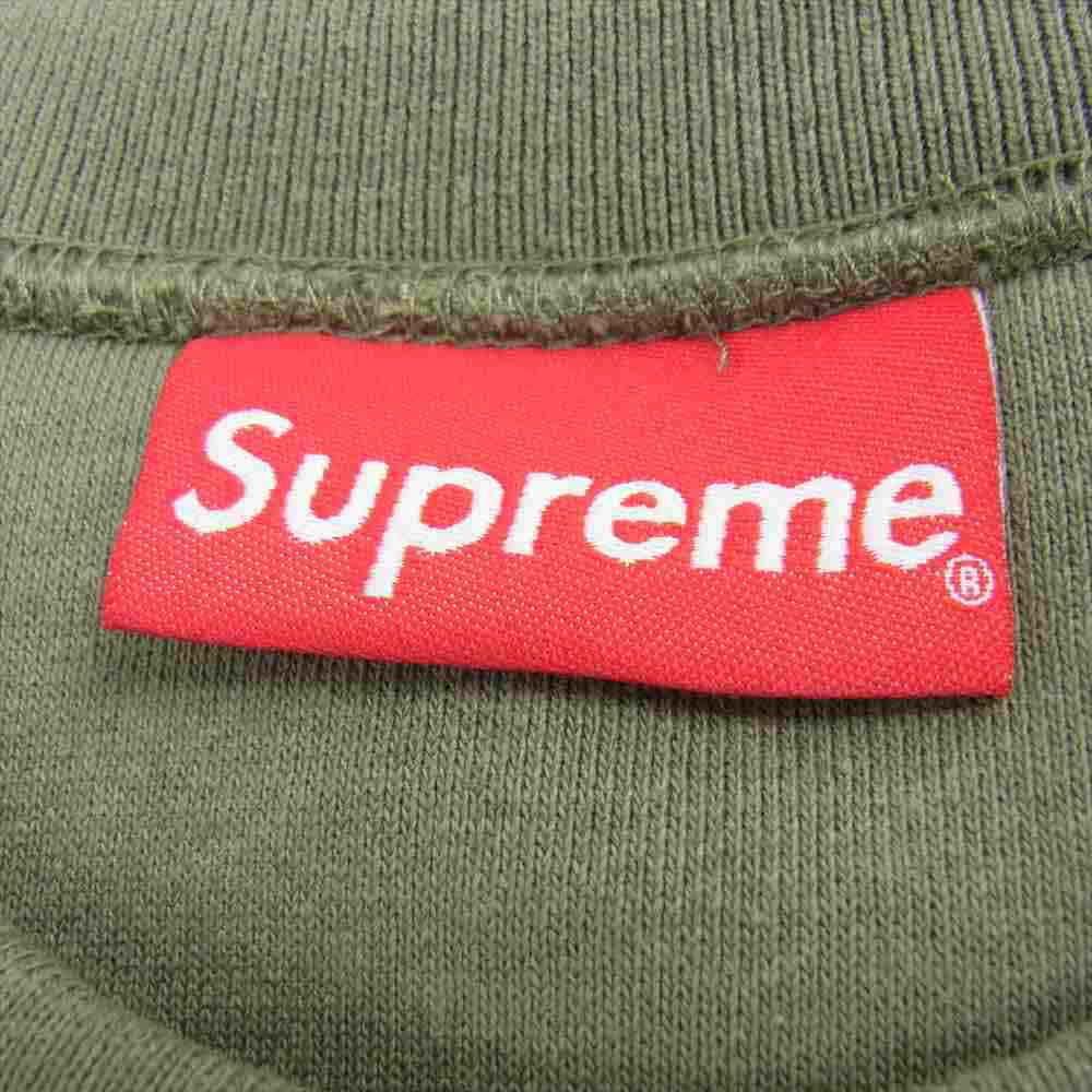 Supreme シュプリーム 21SS Liner Crewneck ライナー クルーネック 総柄 スウェット カーキ系 S【中古】