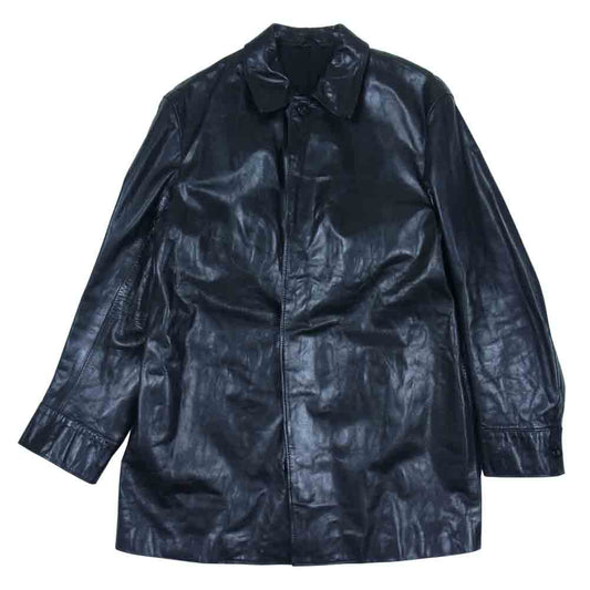 バーニーズニューヨーク SATOSHI TANAKA STL100 レザーコート ブラック系 M【中古】