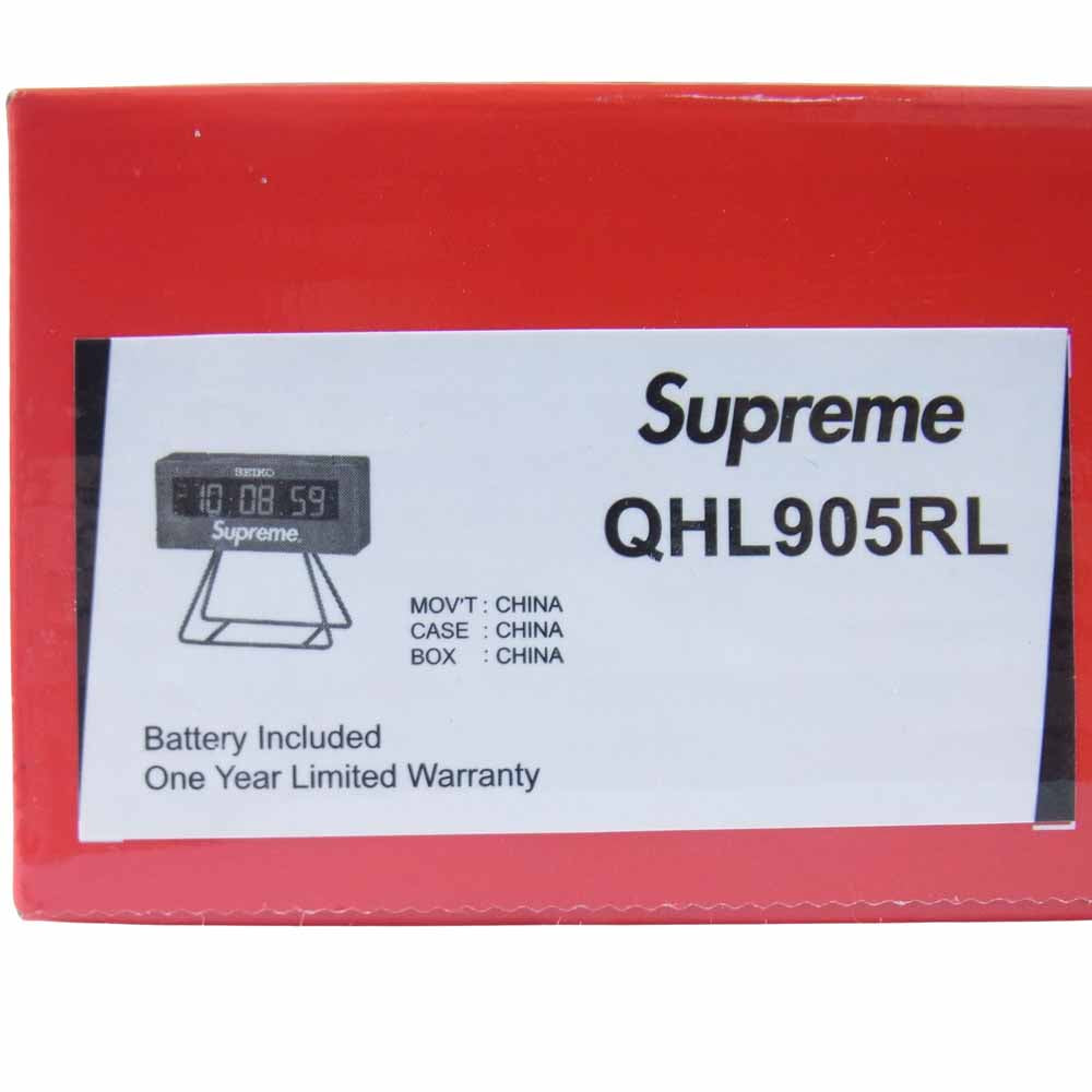 Supreme シュプリーム 21SS × SEIKO セイコー Marathon Clock マラソン クロック レッド系【美品】【中古】