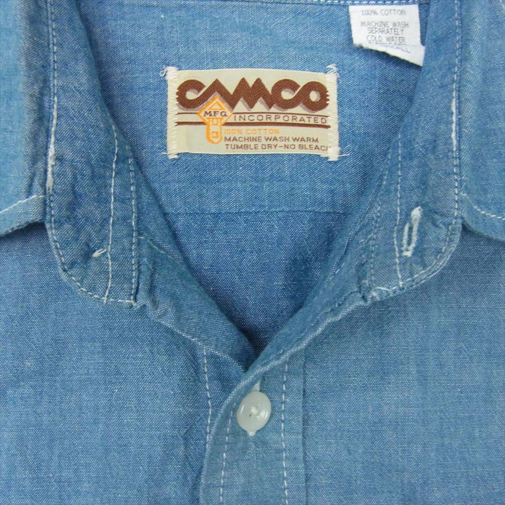 CAMCO カムコ シャンブレー シャツ インディゴブルー系 S【中古】