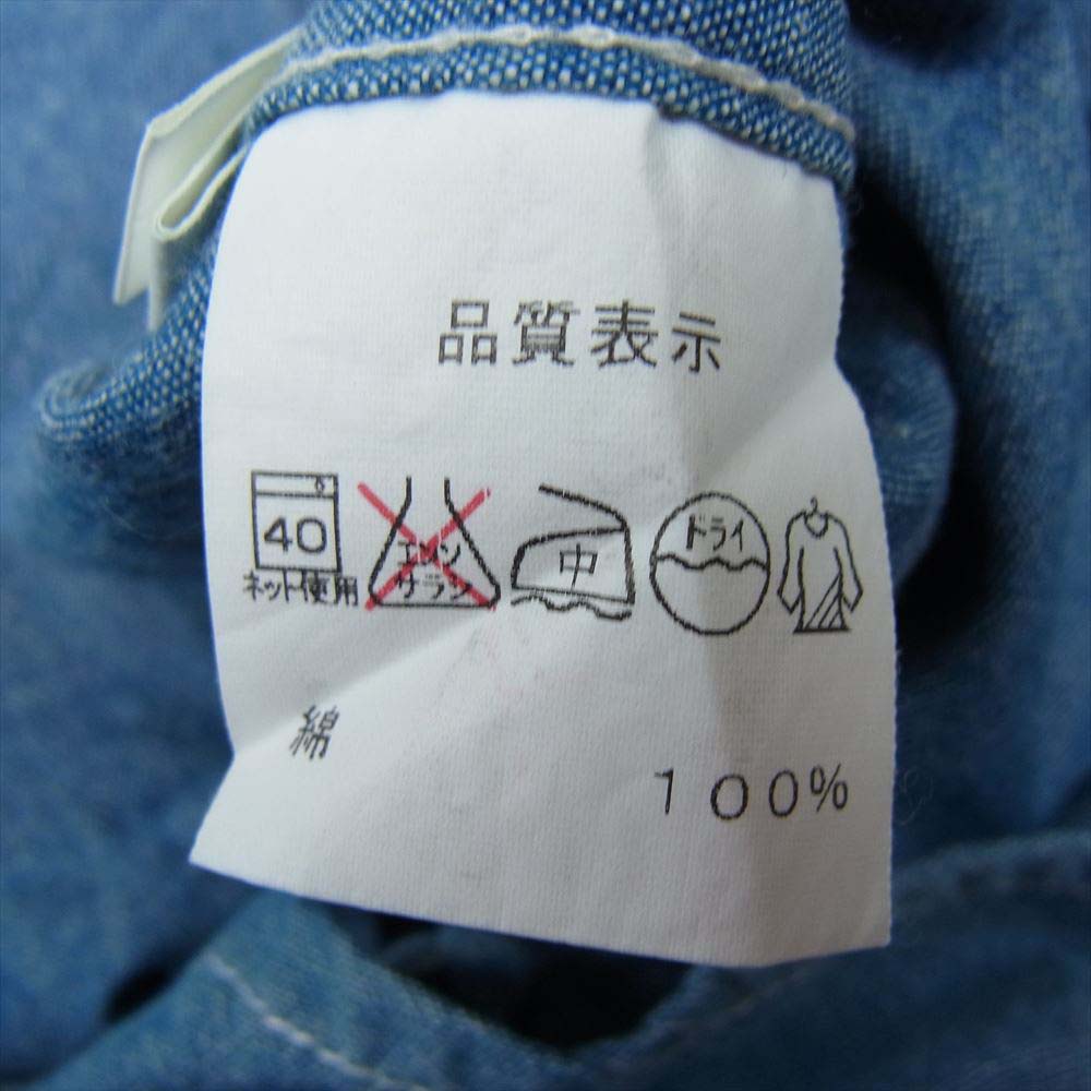 CAMCO カムコ シャンブレー シャツ インディゴブルー系 S【中古】