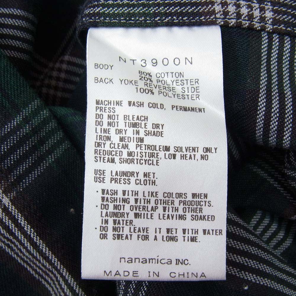 THE NORTH FACE ノースフェイス NT3900N PURPLELABEL パープルレーベル TWILL CHECK FIELD SHIRT ツイル チェック フィールド シャツ グリーン系 S【中古】