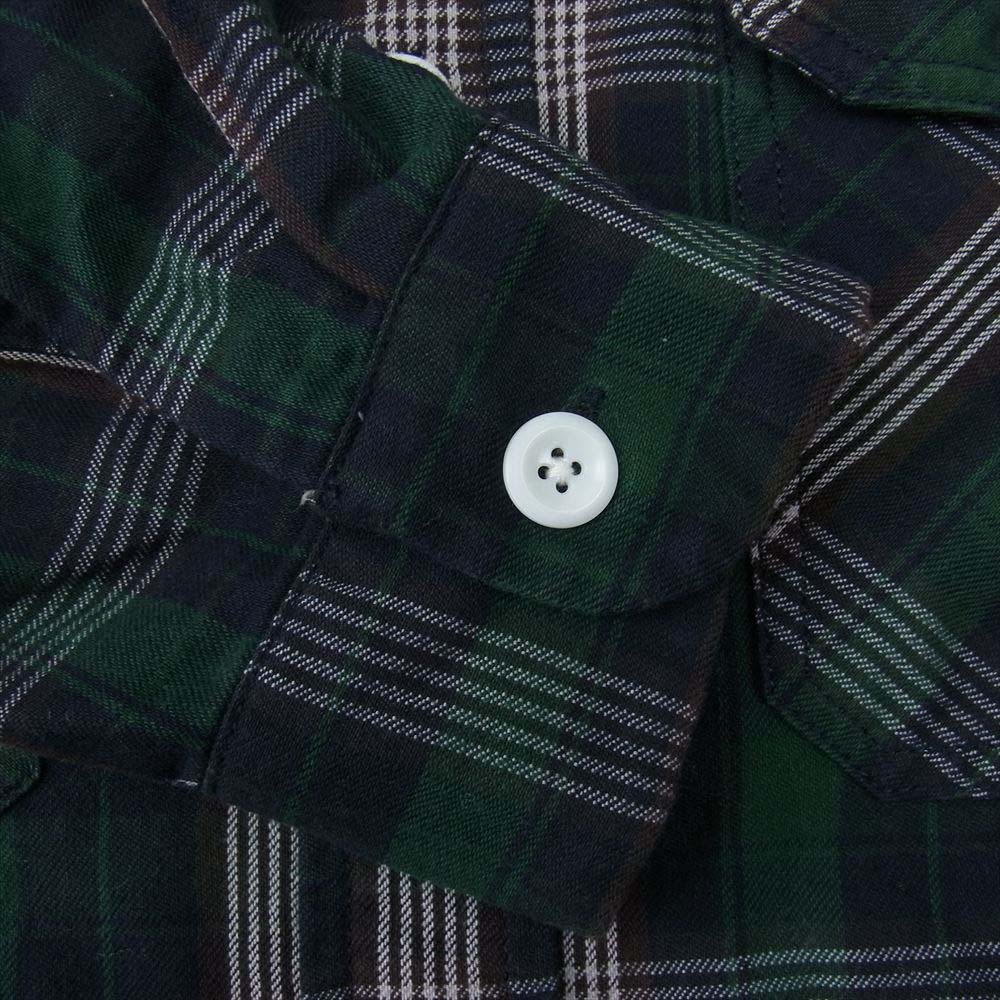 THE NORTH FACE ノースフェイス NT3900N PURPLELABEL パープルレーベル TWILL CHECK FIELD SHIRT ツイル チェック フィールド シャツ グリーン系 S【中古】