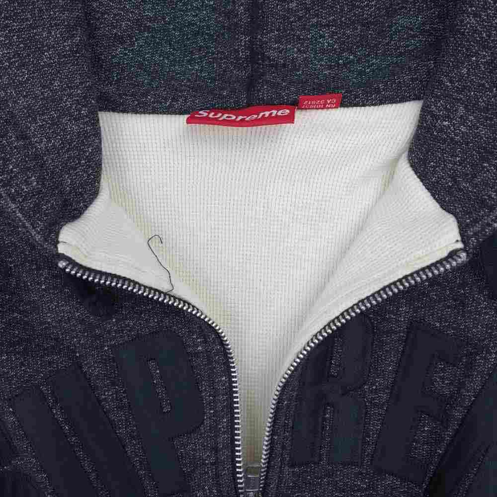 Supreme シュプリーム 10AW Arc Logo Thermal Zip Up Hoodie アーチ ロゴ サーマル ジップアップ フーディー パーカー グレー系 L【中古】
