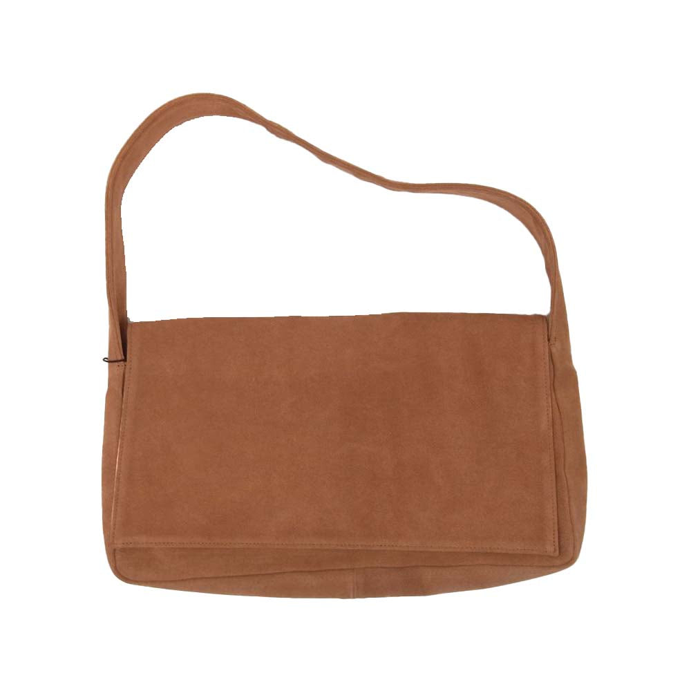 フォーティーナインアヴェニュー ジュンコ シマダ SUEDE SHOULDER BACK スエード レザー ショルダー バック オレンジ系【極上美品】【中古】