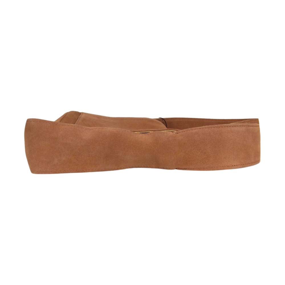 フォーティーナインアヴェニュー ジュンコ シマダ SUEDE SHOULDER BACK スエード レザー ショルダー バック オレンジ系【極上美品】【中古】