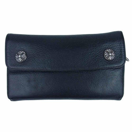 CHROME HEARTS クロムハーツ（原本無） WAVE WALLET  ウェーブウォレット 長財布 ブラック系【中古】
