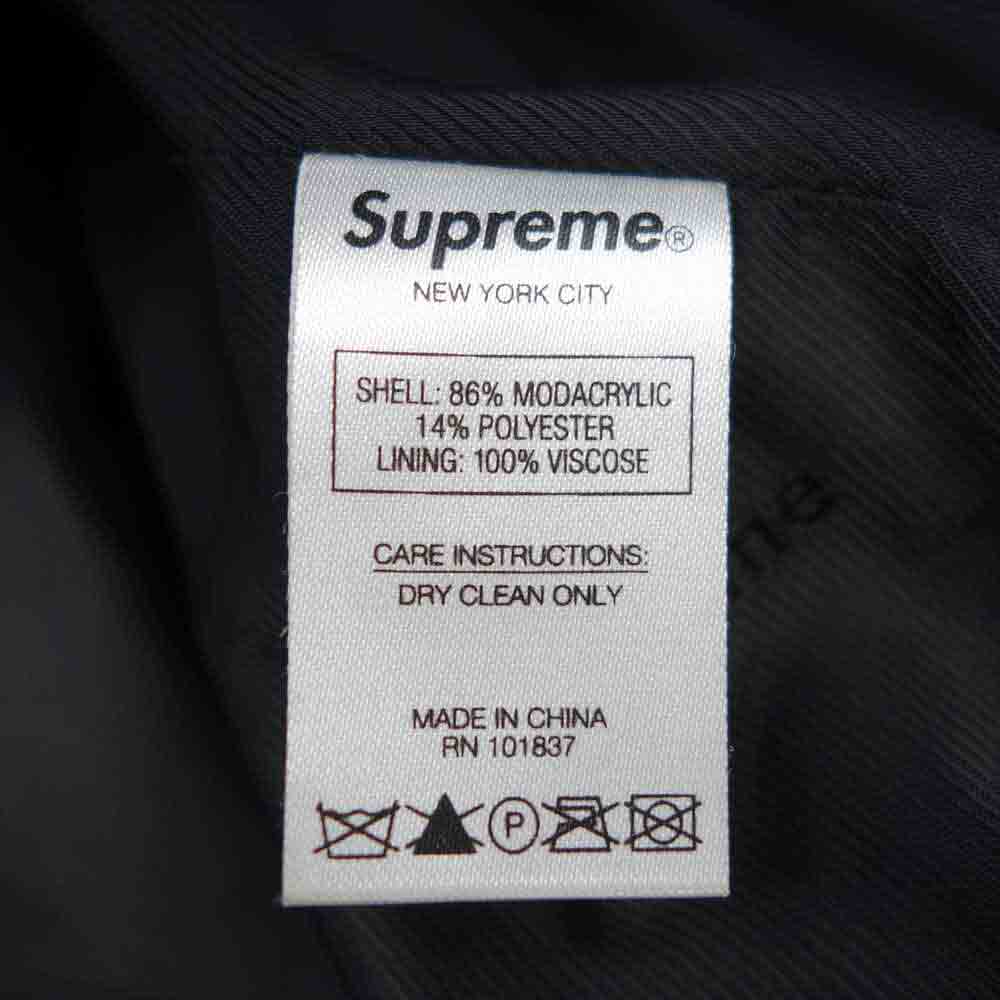 Supreme シュプリーム 18SS Faux Fur Repeater Bomber Jacket Dark Teal フェイクファー リピーター ボンバー ジャケット ブルーグリーン L【中古】