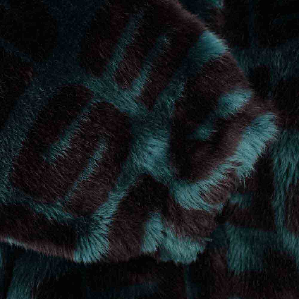 Supreme シュプリーム 18SS Faux Fur Repeater Bomber Jacket Dark Teal フェイクファー リピーター ボンバー ジャケット ブルーグリーン L【中古】
