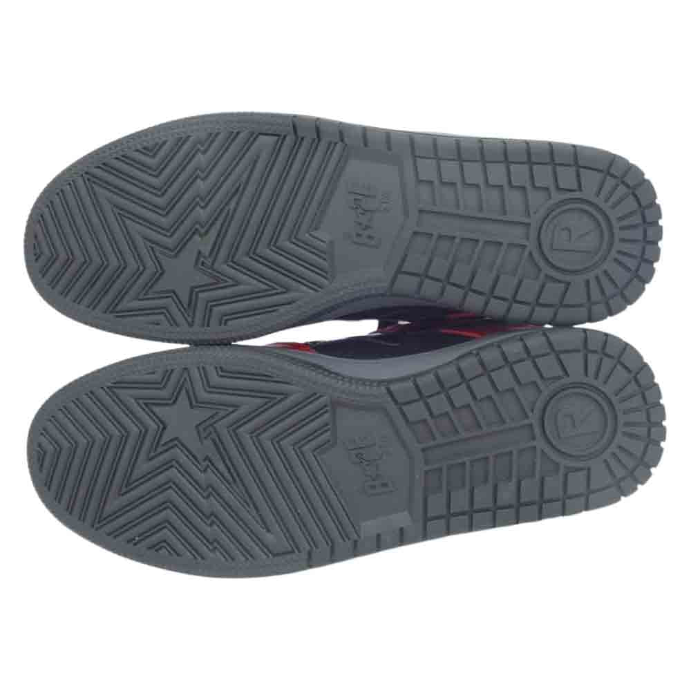 A BATHING APE アベイシングエイプ 1H80191003 BAPE SK8 STA べイプスタ ローカット スニーカー ブラック系 レッド系 28【新古品】【未使用】【中古】