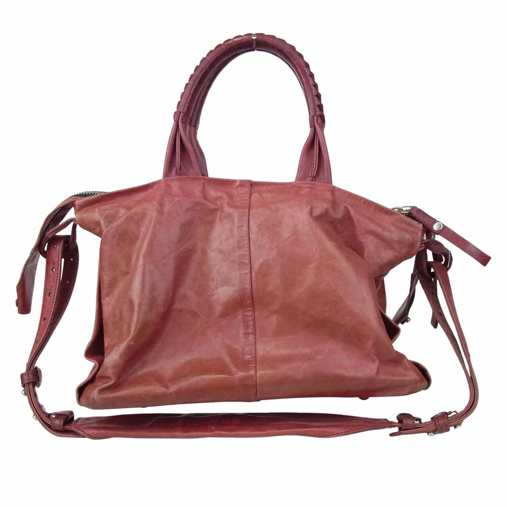 コーネリアンタウラス バイ ダイスケイワナガ レザー 2way ショルダー ハンドバッグ レッド系【中古】