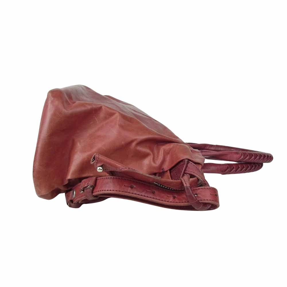 コーネリアンタウラス バイ ダイスケイワナガ レザー 2way ショルダー ハンドバッグ レッド系【中古】