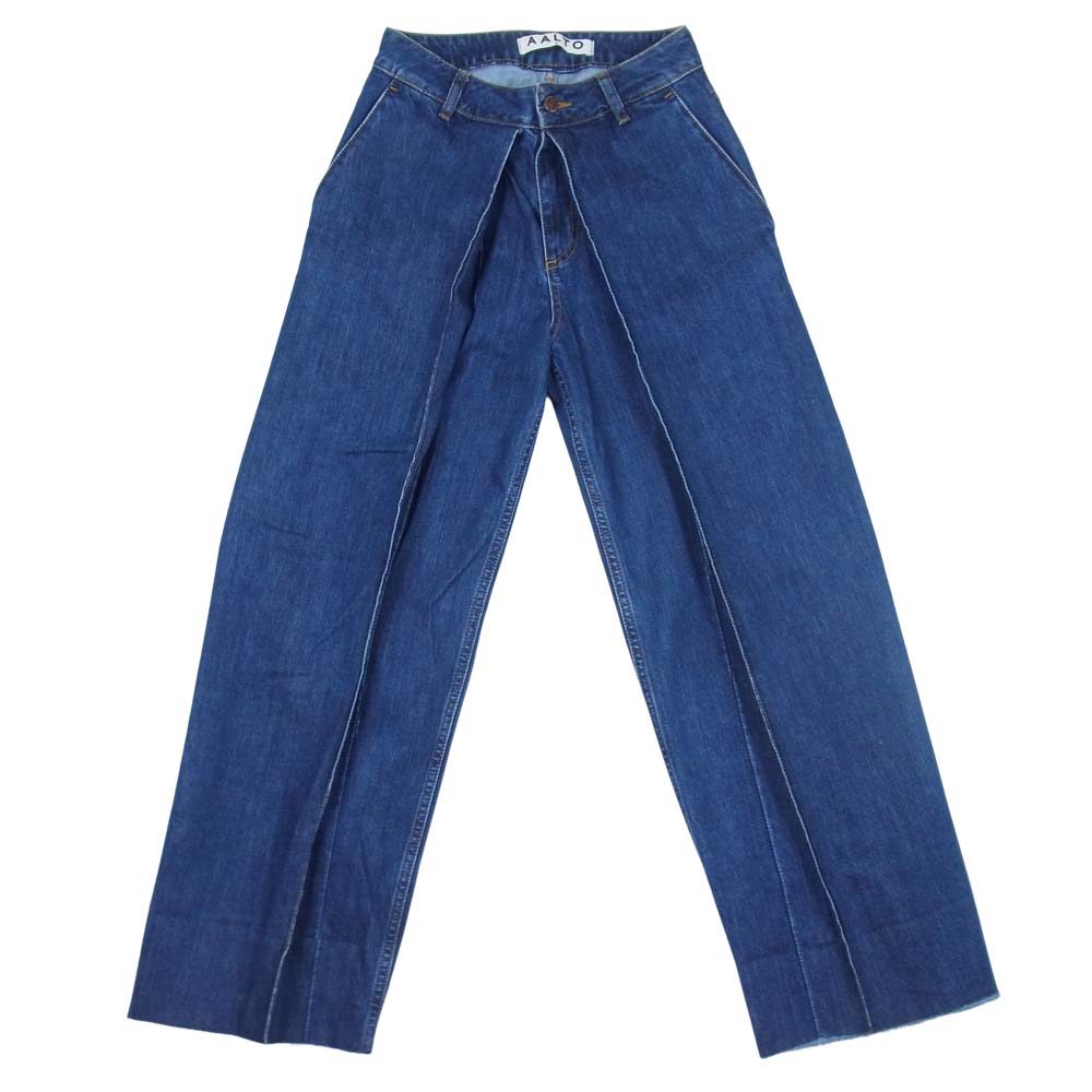 アールト 18SS FRONT PLEATS DENIM PANTS フロントプリーツ ワイド デニム パンツ インディゴブルー系 32【中古】