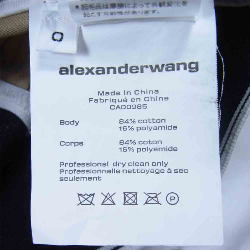 Alexander Wang アレキサンダーワン 国内正規品 ウエストロゴ サイドジップ ワイド チノパンツ ベージュ系【美品】【中古】