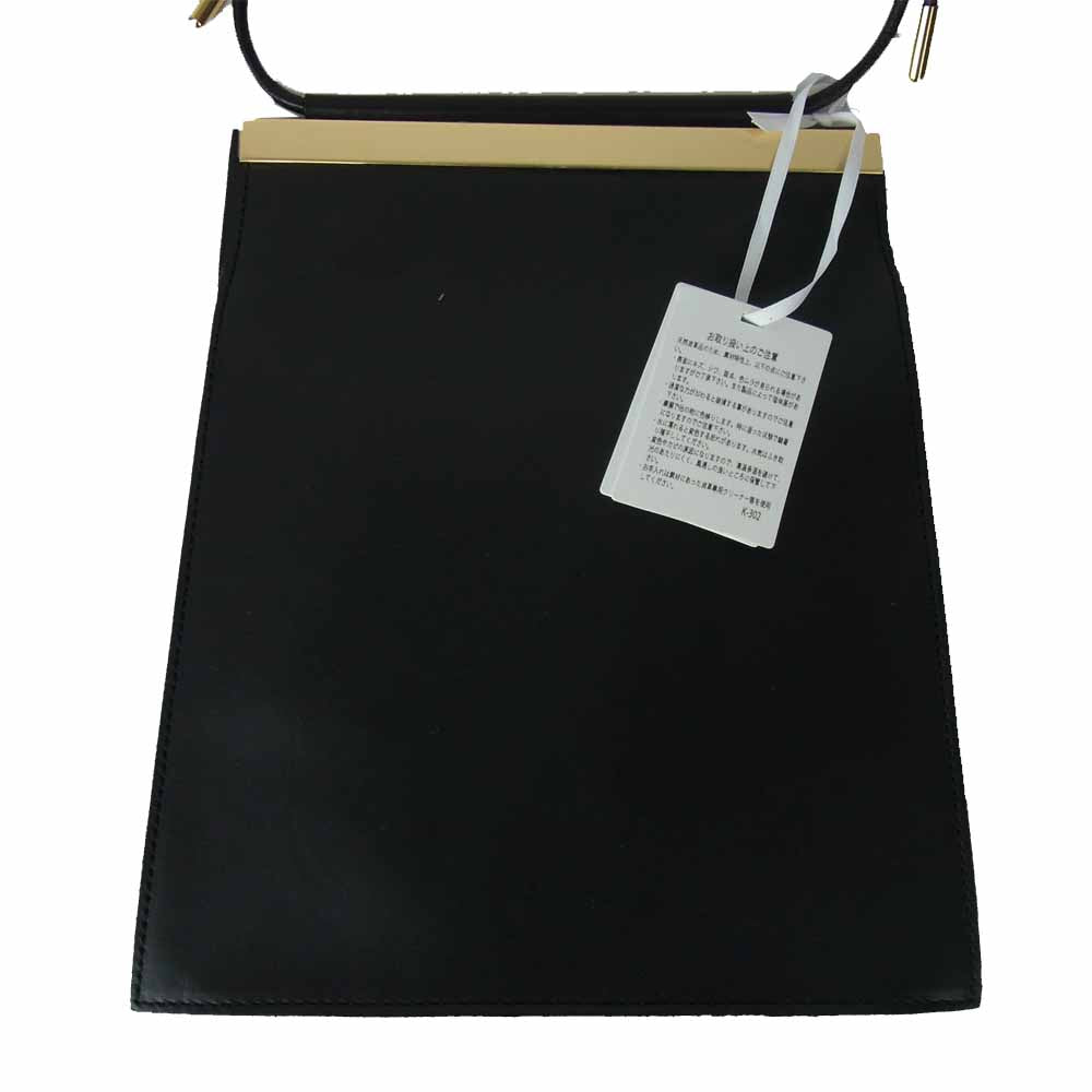 ENFOLD エンフォルド レザー サコッシュ ショルダーバッグ ブラック系【美品】【中古】