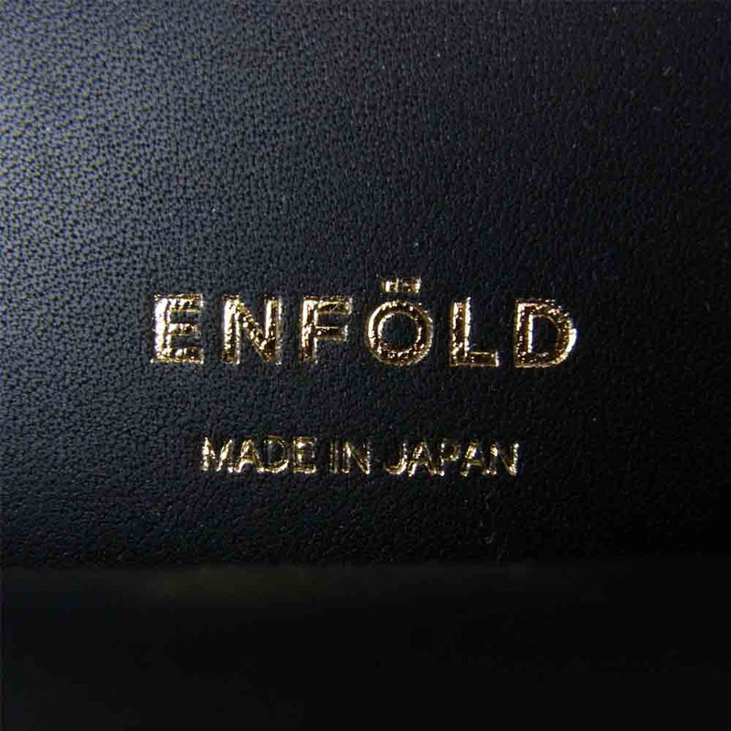 ENFOLD エンフォルド レザー サコッシュ ショルダーバッグ ブラック系【美品】【中古】