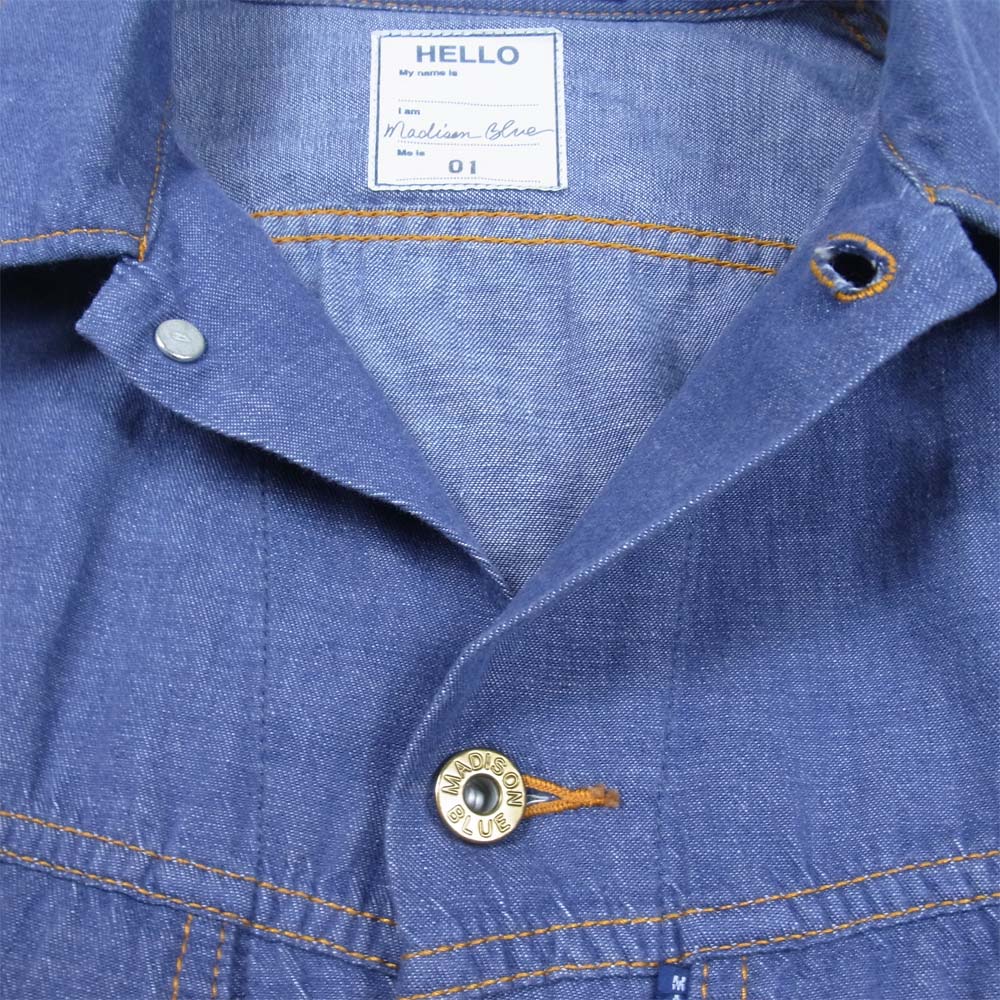 MADISON BLUE マディソンブルー MB181-1017 ライダー デニムジャケット デニム ジャケット 日本製 インディゴブルー系 1【美品】【中古】