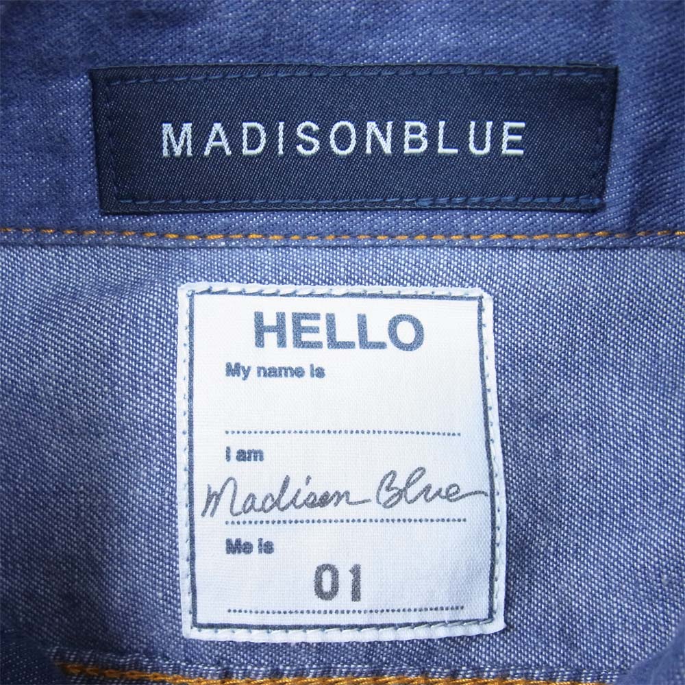 MADISON BLUE マディソンブルー MB181-1017 ライダー デニムジャケット デニム ジャケット 日本製 インディゴブルー系 1【美品】【中古】